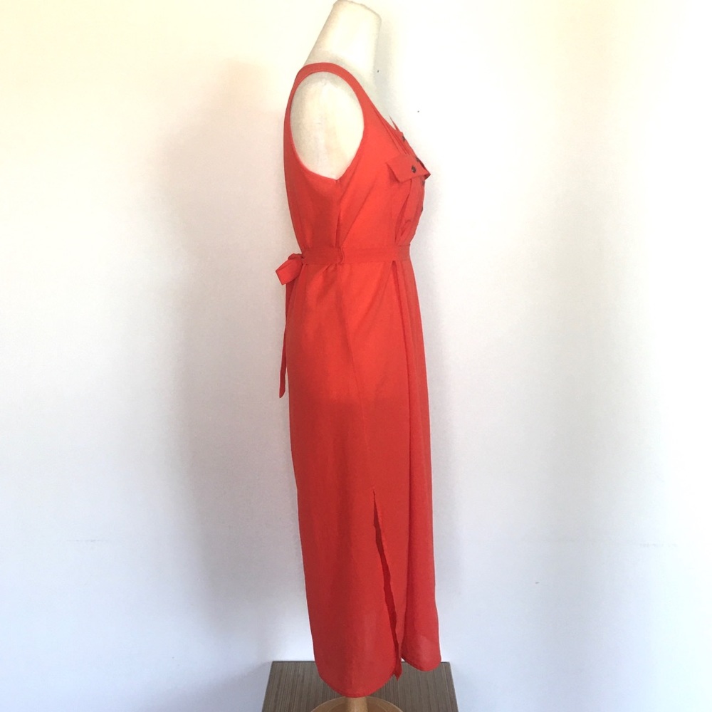 Orange Sleeveless Maxi Dress - Picture 2 of 10
